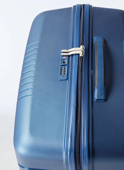 Pierre Cardin Polipropilen Büyük Boy Kırılmaz Valiz Lacivert PC7060 - 4
