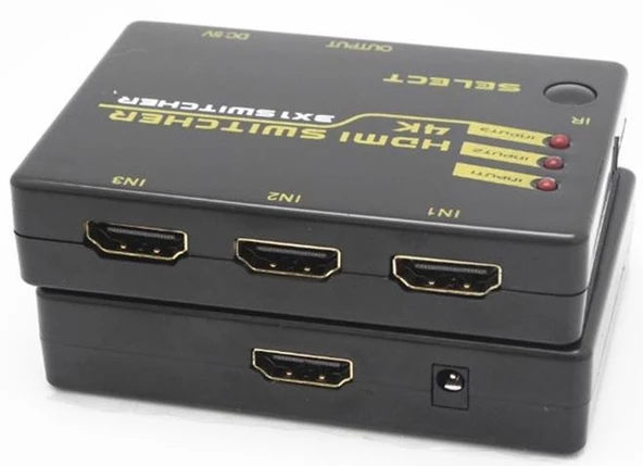 Hdmi Switch 3 Port Çoklayıcı Kumandalı 4K Ultra Hd Destekli - Resim 2