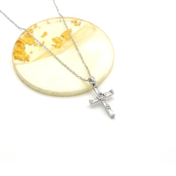 Çelik Kolye - Haç Kolye - Paslanmaz Çelik Kolye KLY-645 - Resim 2