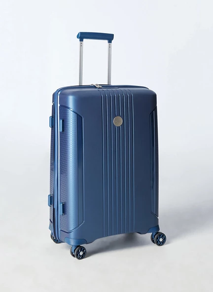 Pierre Cardin Polipropilen Orta Boy Kırılmaz Valiz Lacivert PC7060 - Resim 2