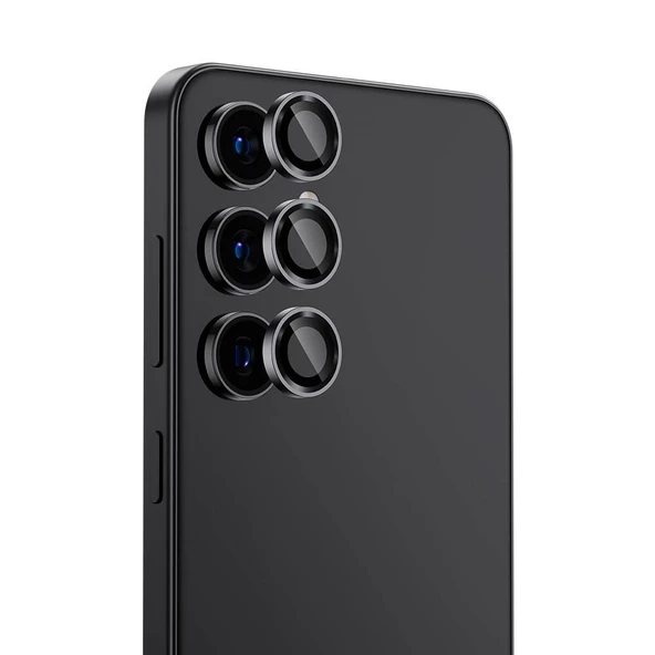 S24 Uyumlu Metal Çerçeve Premium Cam Safir Lens Koruyucu - 3
