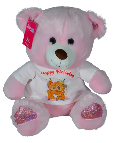 Selay Toys Pelüş Oturan Ayı Pembe 0132