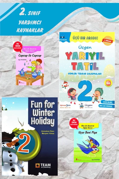 2.Sınıf Yarıyıl Tatil Kitabı+Fun For Winter Holiday -2024 ürün görseli 1