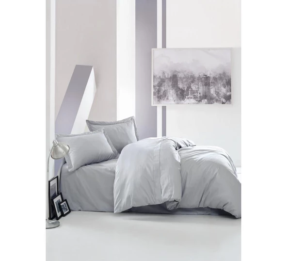 Cotton Box Elegant Saten Tek Kişilik Nevresim Takımı Gri - 2
