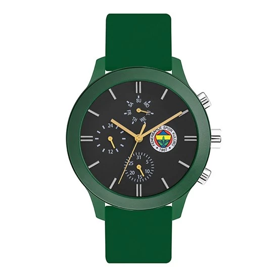 Quantum F1085.057 Quartz Silikon Yeşil Siyah Kadran 44 mm Fenerbahçe Taraftar Saati