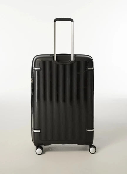 Pierre Cardin Polipropilen Büyük Boy Kırılmaz Valiz Siyah PC7070 - Resim 4