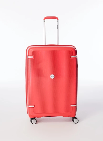 Pierre Cardin Polipropilen Büyük Boy Kırılmaz Valiz Kırmızı PC7070 ürün görseli