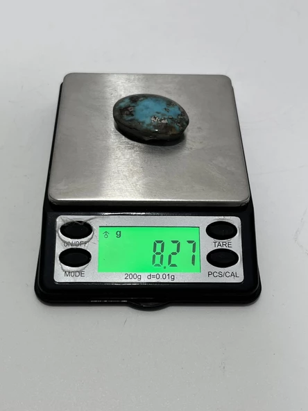 Okyanus Temalı Doğal Kabaşon Firuze Taşı 41,3 Karat - Turkuaz Taşı 8,26 Gram - 5