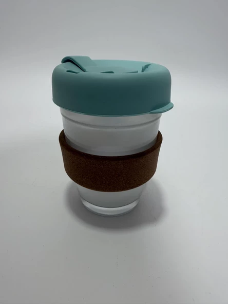 Mantar Halkalı Cam Kahve Bardağı 350ml - 5