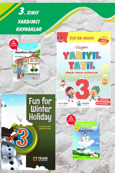3.Sınıf Yarıyıl Tatil Kitabı+Fun For Winter Holiday -2024 ürün görseli 1