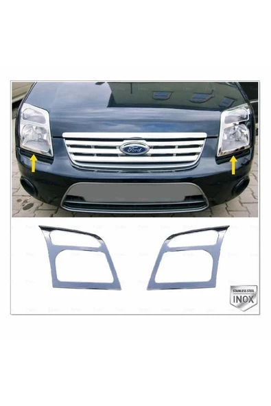 Ford Connect Krom Far Çerçeve 2 Parça 2002-2014 Paslanmaz Çelik - 4