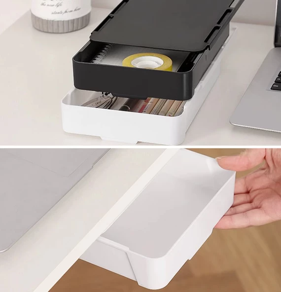 Masa Altı Gizli Saklama Çekmecesi 20x10,5x3cm - 7