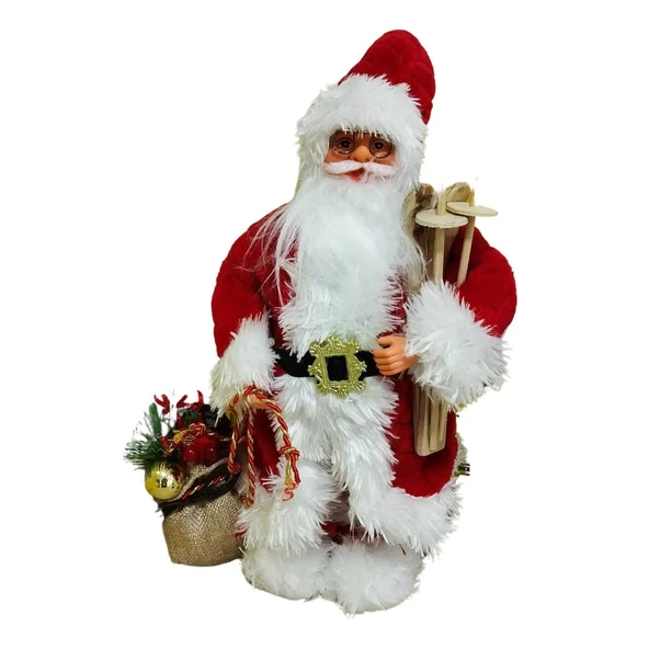 T.Concept Dekoratif Zilli Noel Baba Yılbaşı Figürü 30 cm