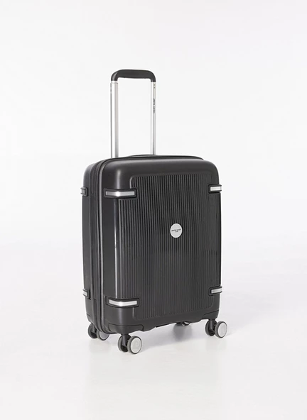 Pierre Cardin Polipropilen Kabin Boy Kırılmaz Valiz Siyah PC7070 - Resim 2