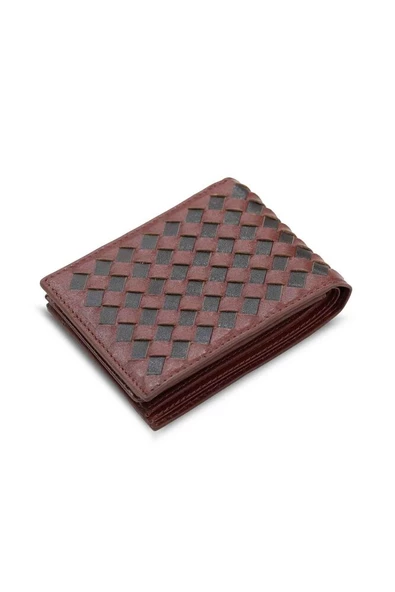 Guard Örgü Desenli Taba Kahve Hakiki Deri Erkek Cüzdanı - GRD2412WT1067