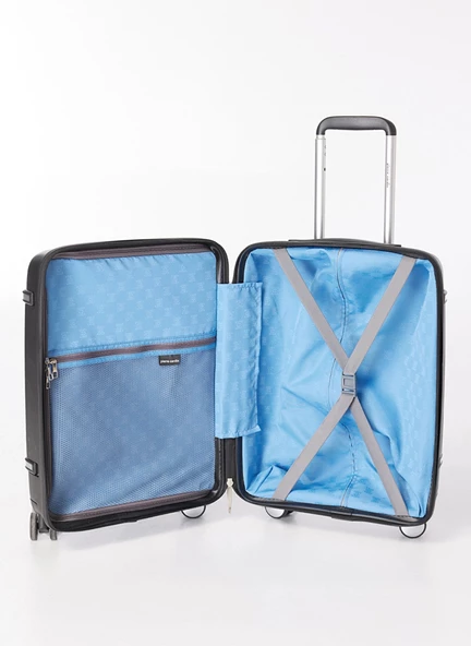 Pierre Cardin Polipropilen Kabin Boy Kırılmaz Valiz Siyah PC7070 - Resim 4