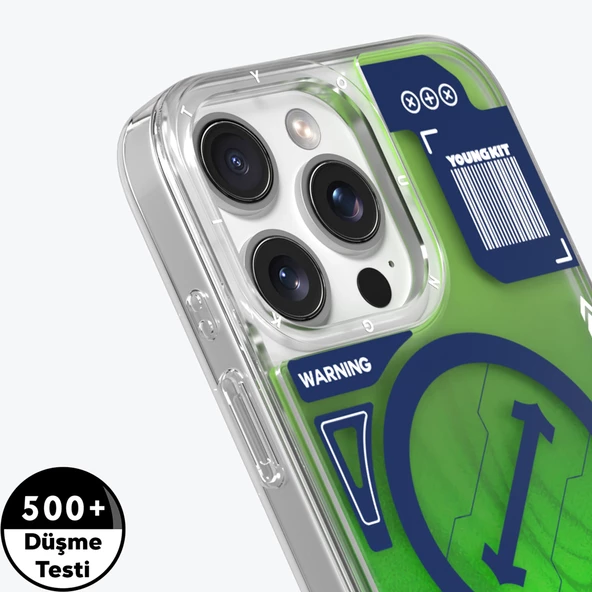 Youngkit Apple iPhone 16 Pro Max Kılıf Magsafe Şarj Özellikli Parlak Kumlu Sıvılı Tasarımlı Galaxy Fantasy Serisi Kapak - Resim 6