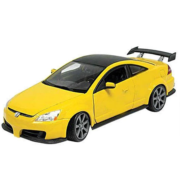 Motormax Honda Accord Custom Tuner 1:18 Sarı Model Araba - 1