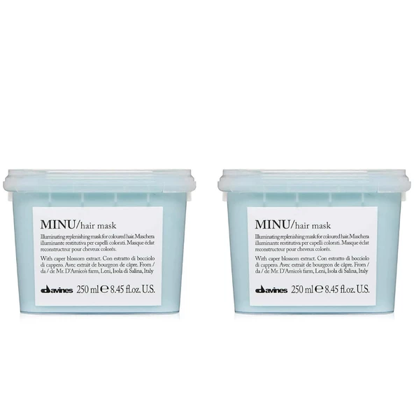 Ekonomik İkili Davines Minu Boyalı Saç Maskesi 250ml - %100 Orijinal %100 Doğal