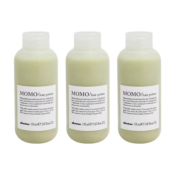 Ekonomik Üçlü Davines Momo Hair Potion Nemlendirici Durulanmayan Krem 150ml - %100 Orijinal %100 Doğal