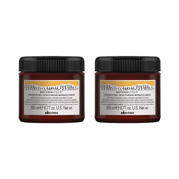 Ekonomik İkili Davines Nourishing Vegetarian Mucize Maske 250 ml -%100 Orijinal %100 Doğal