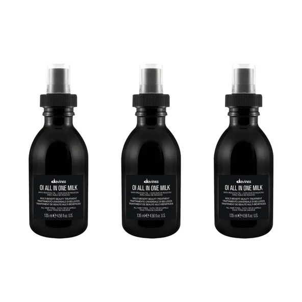 Ekonomik Üçlü Davines OI/OIL All In One Milk Tüm Saç Tipleri için Bakım Sütü 135ml - %100 Orijinal %100 Doğal
