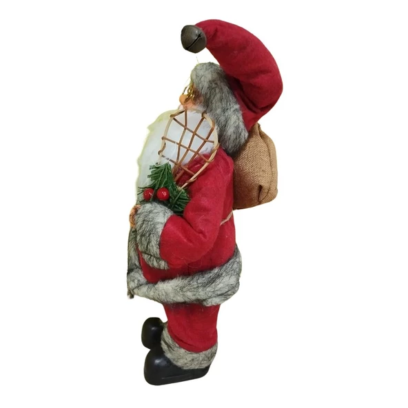 T.Concept Dekoratif Zilli Noel Baba Yılbaşı Figürü 30 cm - 2