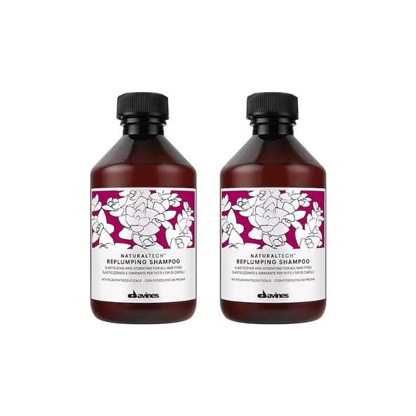 Ekonomik İkili Davines Replumping Esneklik Kazandıran Nemlendirici Şampuan 250ml - %100 Orijinal %100 Doğal