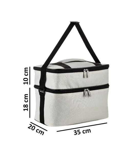 Kamp Piknik Termal Soğutucu Yalıtımlı Buzluk Termos Çanta 22 Lt - 960 Krem - 10