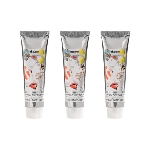 Ekonomik Üçlü Davines Authentic Moisturizing Nemlendirici Balsam 150ml - %100 Orijinal %100 Saf- Alerjik Tüketicilere Özel Üretim