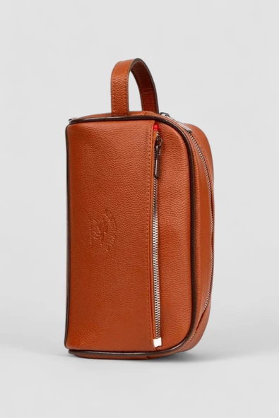 Lederax Suni Deri El Çantası Seyahat Çantası Makyaj Çantası LD310 - Resim 6