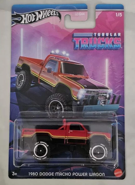 Hot Wheels Tubular Trucks 1980 Dodge Macho Power Wagon 1/5 Model Araba