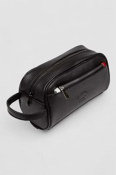 Lederax Suni Deri El Çantası Seyahat Çantası Makyaj Çantası LD310 - Resim 4