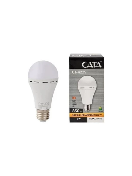 Cata 9 W Led Şarjlı Ampul 830 Lm