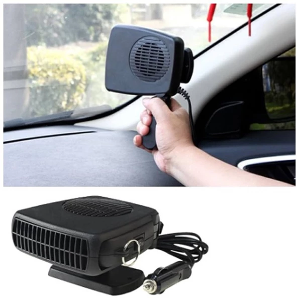 Oto Isıtıcı-soğutucu Cam Buğu Çözücü Fan 12 Volt Çakmaklık Girişli - 2