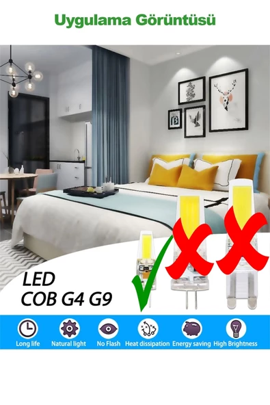 CATA 12v 4w Cop Ledli Kapsül Ampul G4 Duylu 3200K Günışığı (30w Işık Verir) - 2
