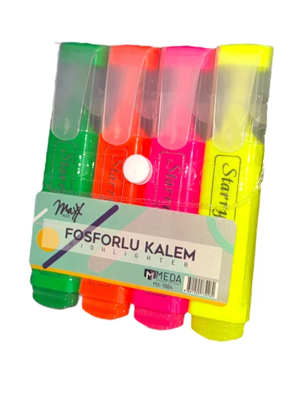 Maxx Mx-1984 Fosforlu Kalem Seti 4 Lü