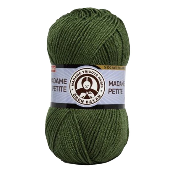 Ören Bayan Madame Petite Örgü İpi - Koyu Yeşil - 1 Adet - ( Renk Kodu: 133 ) ürün görseli 1