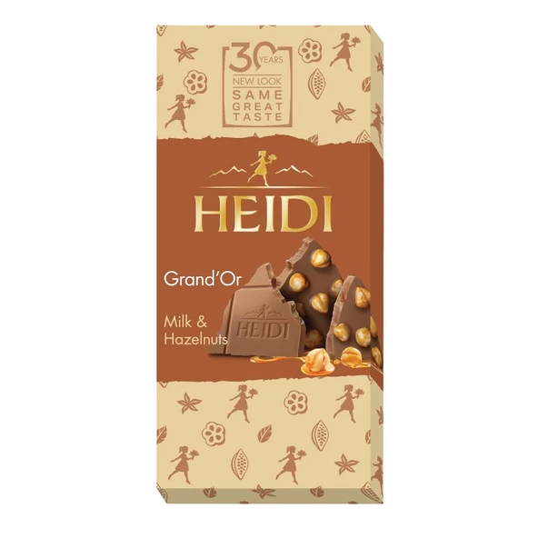 HEİDİ GRAND'OR BÜTÜN KARAMELİZE FINDIKLI SÜTLÜ ÇİKOLATA 100GR