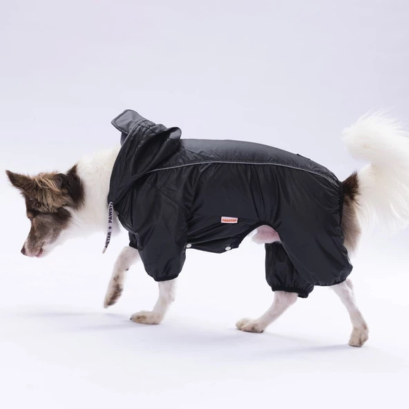 PawStar  Siyah Muson Tulum Yağmurluk Küçük ve Orta Irk - 1