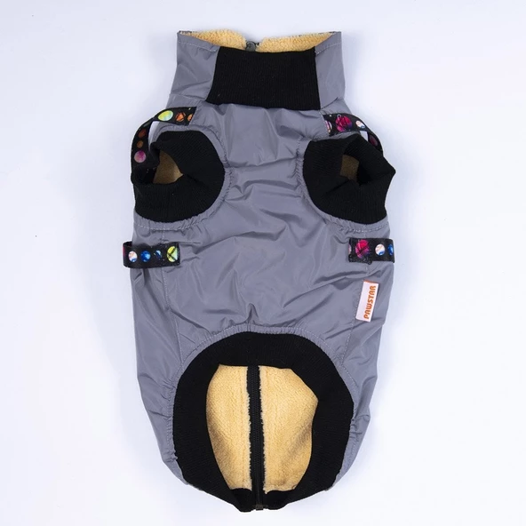 PawStar  Gri Nuuk Kolsuz Yelek Yağmurluk Küçük ve Orta Irk - 6