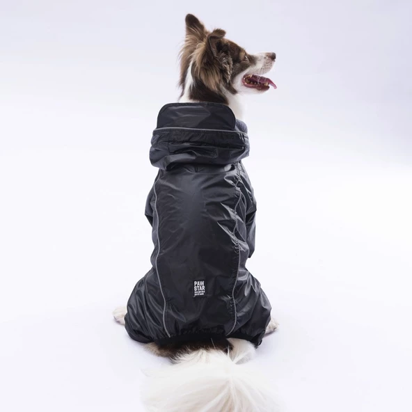 PawStar  Siyah Muson Tulum Yağmurluk Küçük ve Orta Irk - 3