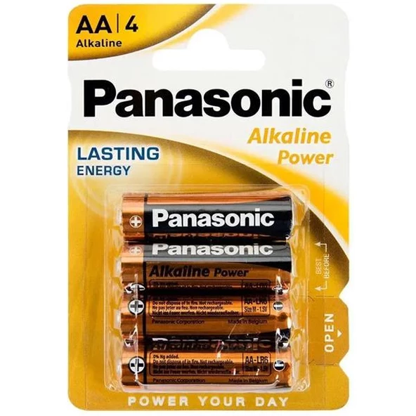 PANASONİC LR06 ALKALİN 1.5 VOLT POWER AA 4LÜ KALEM PİL