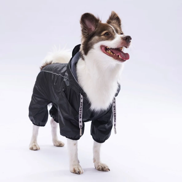 PawStar  Siyah Muson Tulum Yağmurluk Küçük ve Orta Irk - 2