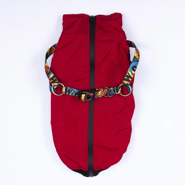 PawStar  Kırmızı Nuuk Kolsuz Yelek Yağmurluk Küçük ve Orta Irk - 6