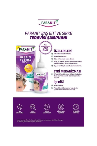 PARANİT Saç Biti Ve Sirke Tedavi Seti 100 ml Şampuan 100 ml Sprey - 2