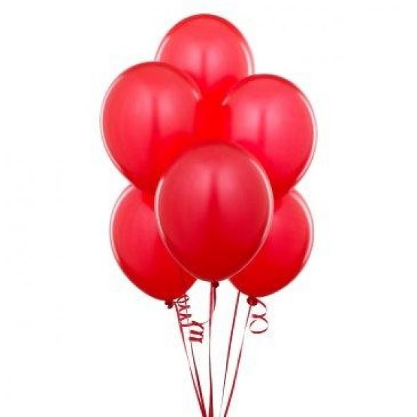 Metalik Kırmızı Renk Balon 10 Adet
