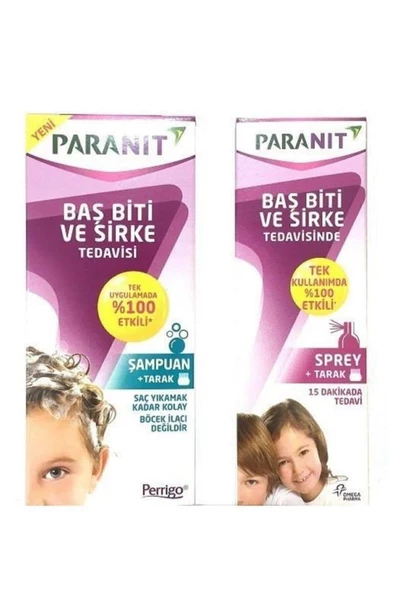 PARANİT Saç Biti Ve Sirke Tedavi Seti 100 ml Şampuan 100 ml Sprey