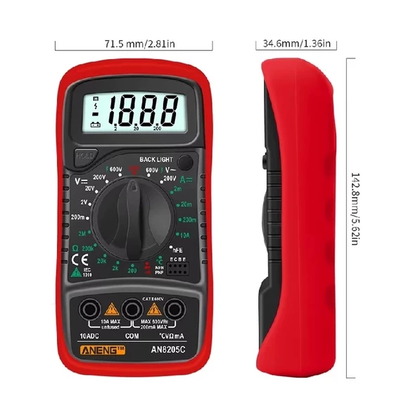 Aneng AN8205C Dijital Multimetre - Resim 8
