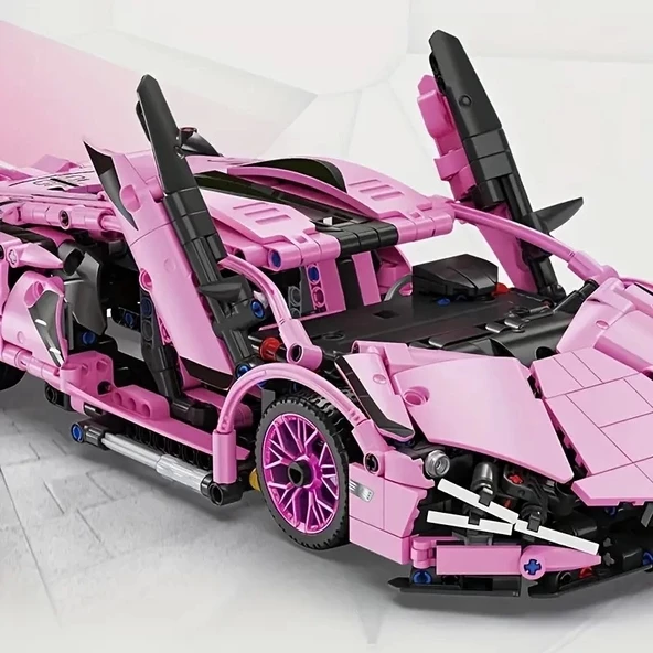 Lamborghini Sian 1:14 BUILDING BLOKS 1280 Parça Spor Araba Yapı Blokları 6+ Yaş Gençler & Yetişkinler İçin Mükemmel Hedi - 3